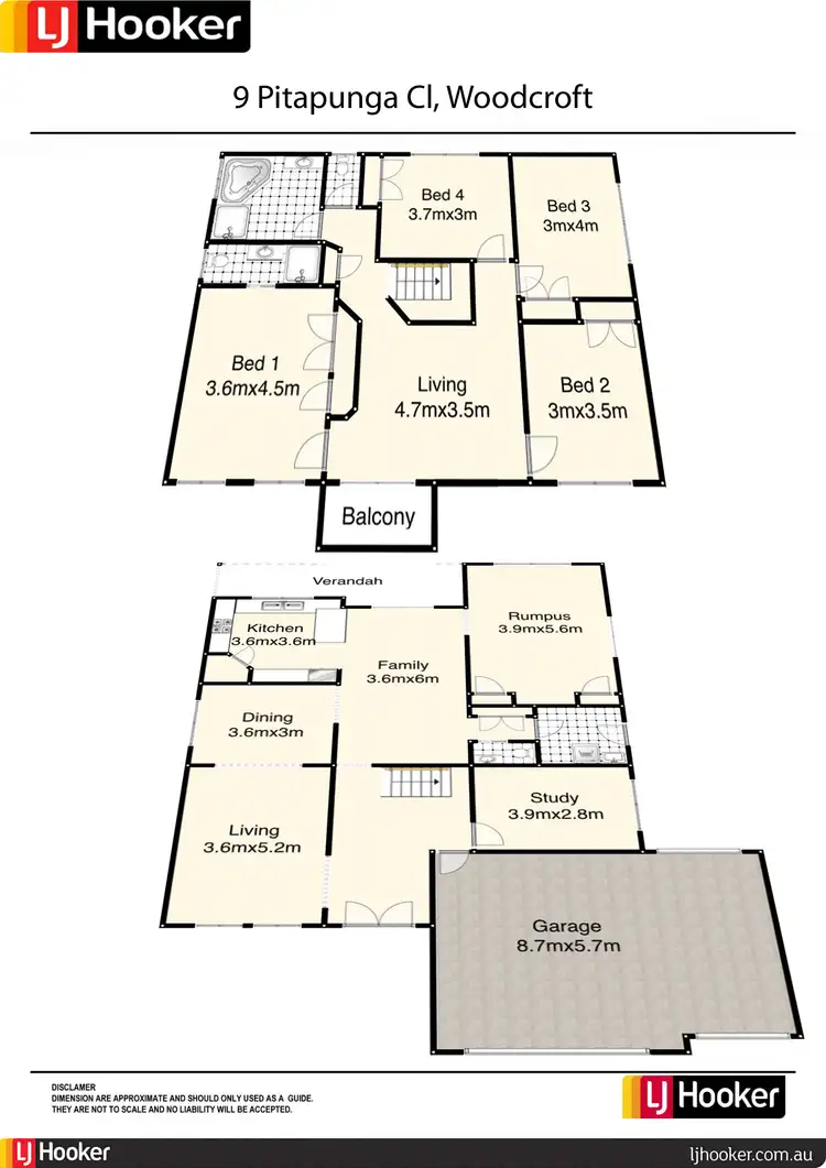 Floorplan of Homely house listing, 9 Pitapunga Close, Woodcroft NSW 2767