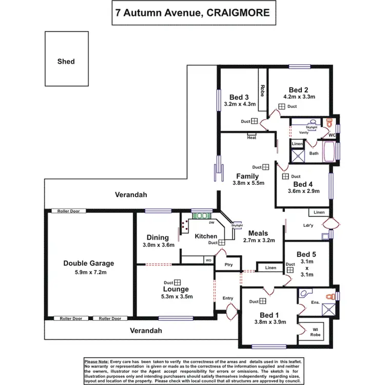 Floorplan of Homely house listing, 7 Autumn Avenue, Craigmore SA 5114