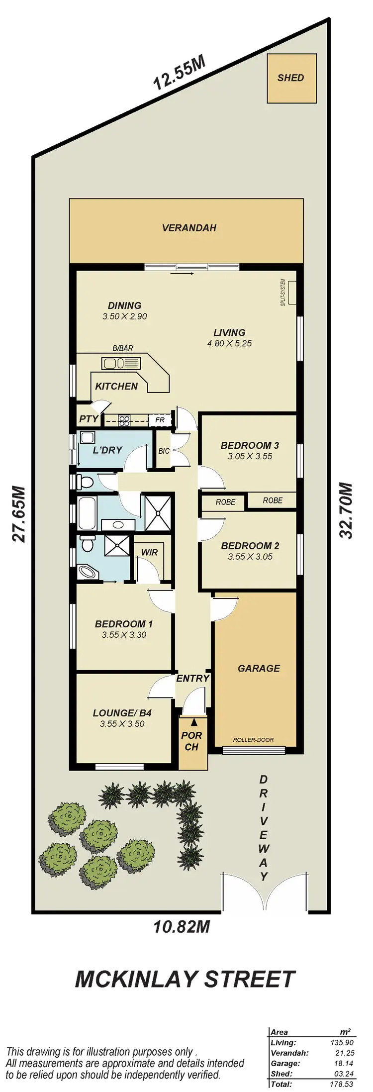 Floorplan of Homely house listing, 1 McKinlay Street, Elizabeth Downs SA 5113