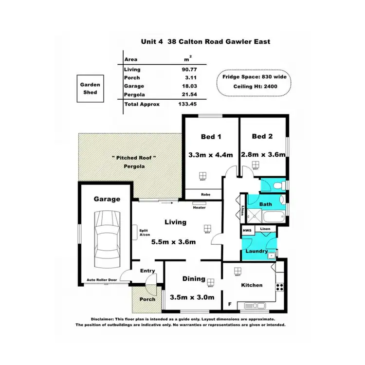 Floorplan of Homely unit listing, 4/38 Calton Road, Gawler East SA 5118