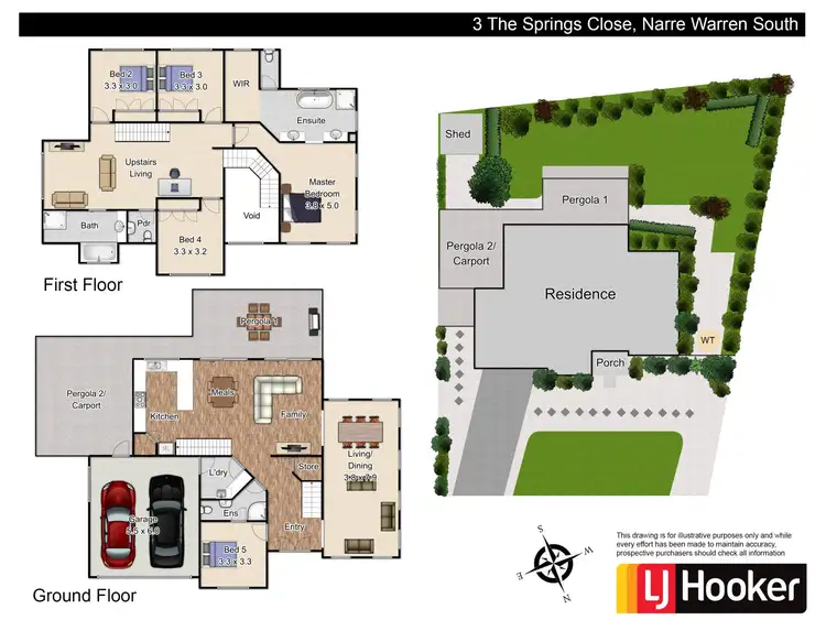 Floorplan of Homely house listing, 3 The Springs Close, Narre Warren South VIC 3805