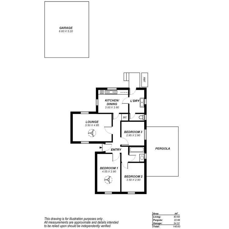 Floorplan of Homely house listing, 1 Dunedin Avenue, Hillcrest SA 5086