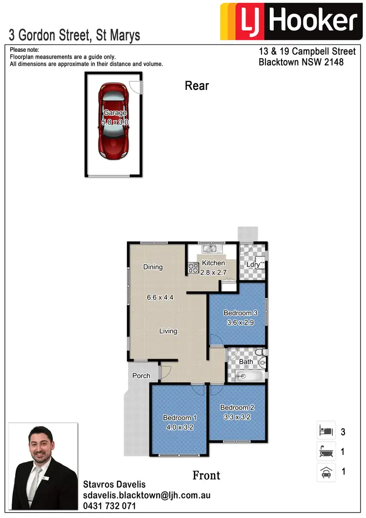 Floorplan of Homely house listing, 3 Gordon Street, St Marys NSW 2760