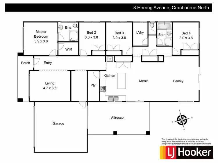 Floorplan of Homely house listing, 8 Herring Avenue, Cranbourne North VIC 3977