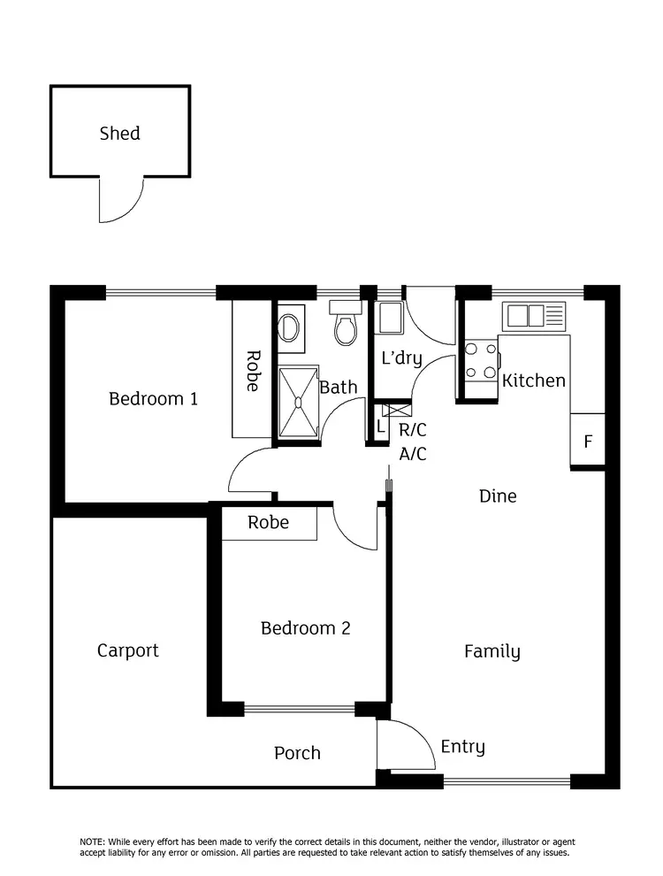 Floorplan of Homely unit listing, 2/5 Fussell Place, Alberton SA 5014