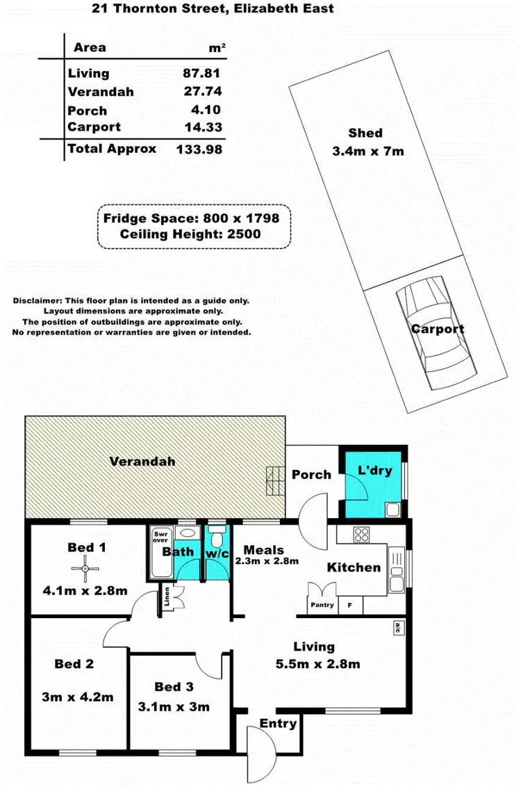 Floorplan of Homely house listing, 21 Thornton Street, Elizabeth East SA 5112