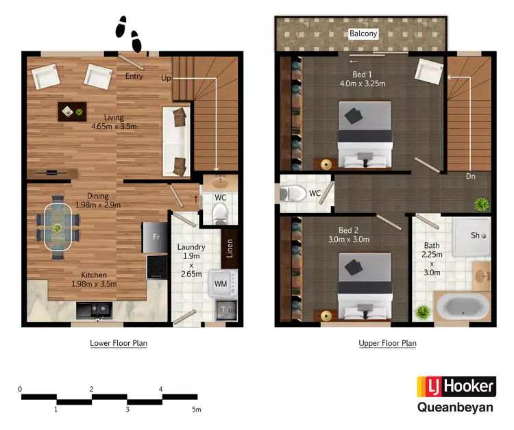 Floorplan of Homely townhouse listing, 6/16 Hakea Street, Queanbeyan NSW 2620