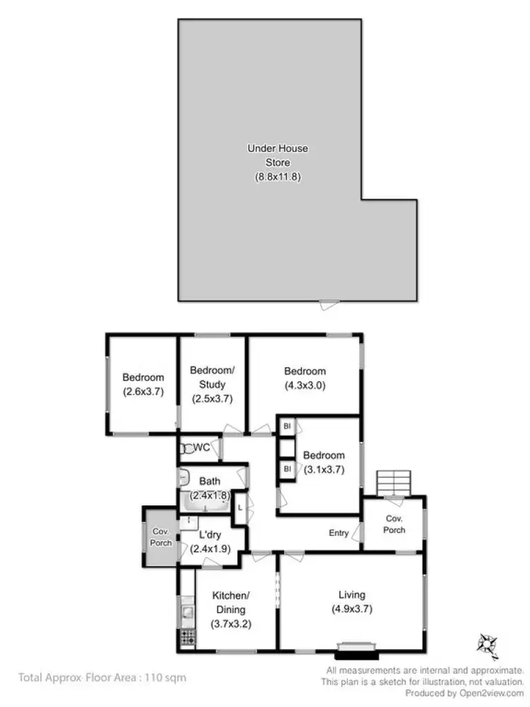 Floorplan of Homely house listing, 58 Hillborough Road, South Hobart TAS 7004
