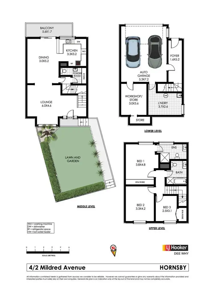Floorplan of Homely townhouse listing, 4/2 Mildred Avenue, Hornsby NSW 2077