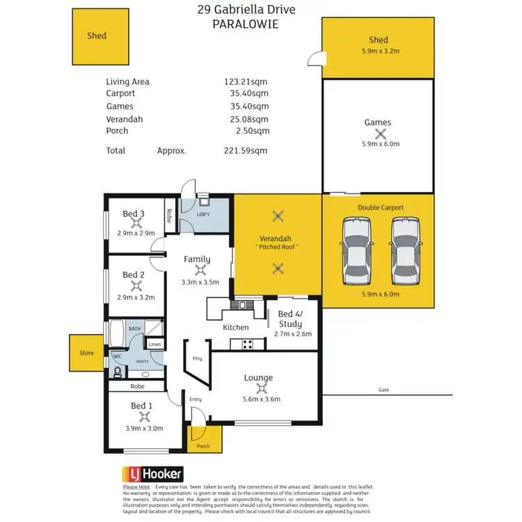 Floorplan of Homely house listing, 29 Gabriella Drive, Paralowie SA 5108