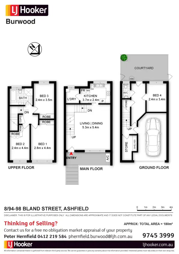 Floorplan of Homely townhouse listing, 8/94-98 Bland Street, Ashfield NSW 2131