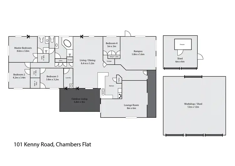 Floorplan of Homely house listing, 101 Kenny Road, Chambers Flat QLD 4133
