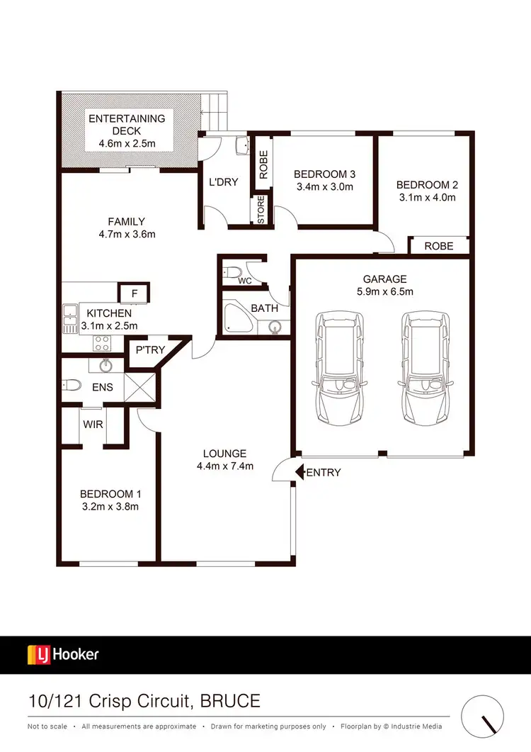 Floorplan of Homely townhouse listing, 10/121 Crisp Circuit, Bruce ACT 2617