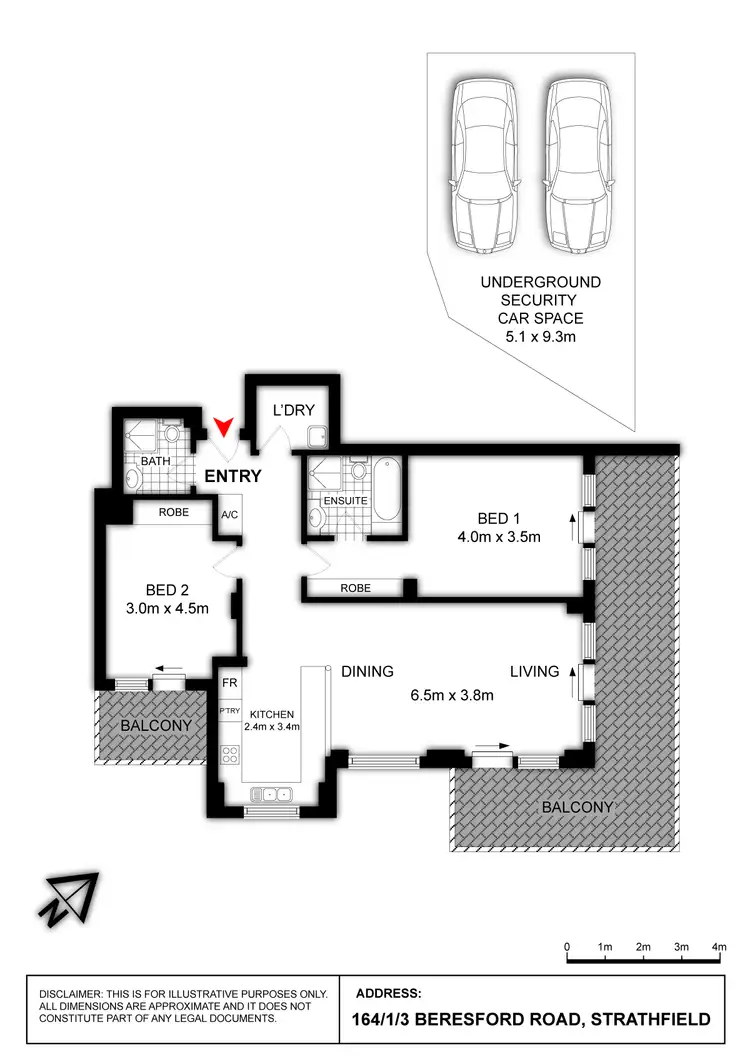Floorplan of Homely apartment listing, 164/1-3 Beresford Road, Strathfield NSW 2135