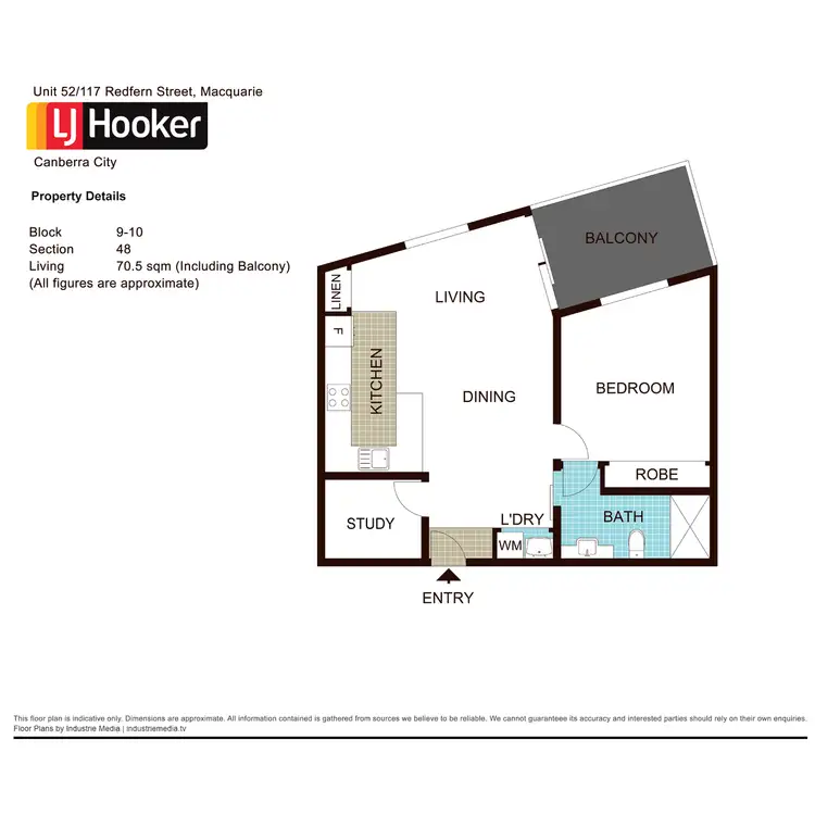 Floorplan of Homely unit listing, 52/117 Redfern Street, Macquarie ACT 2614