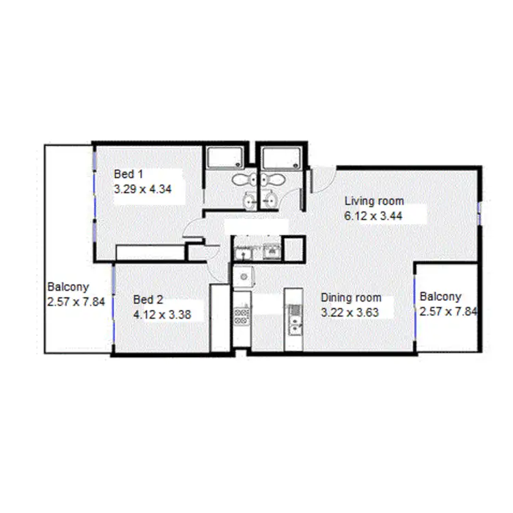 Floorplan of Homely apartment listing, 507/73 Buckland Road, Nundah QLD 4012