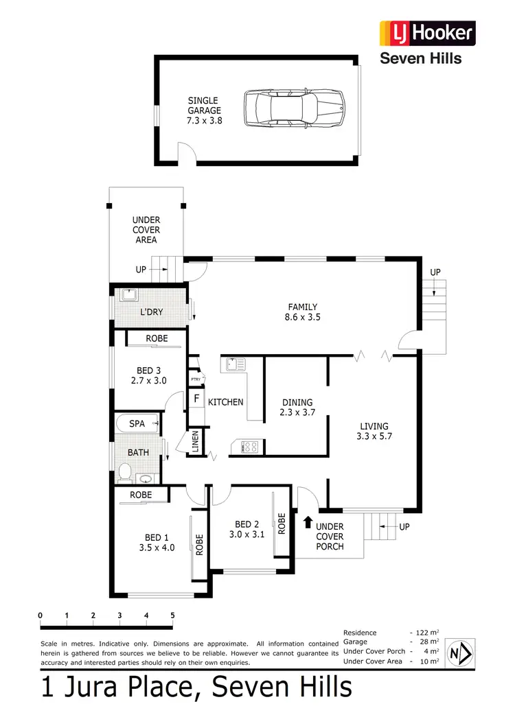 Floorplan of Homely house listing, 1 Jura Place, Seven Hills NSW 2147