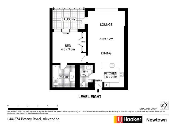 Floorplan of Homely unit listing, L44/274 Botany Road, Alexandria NSW 2015