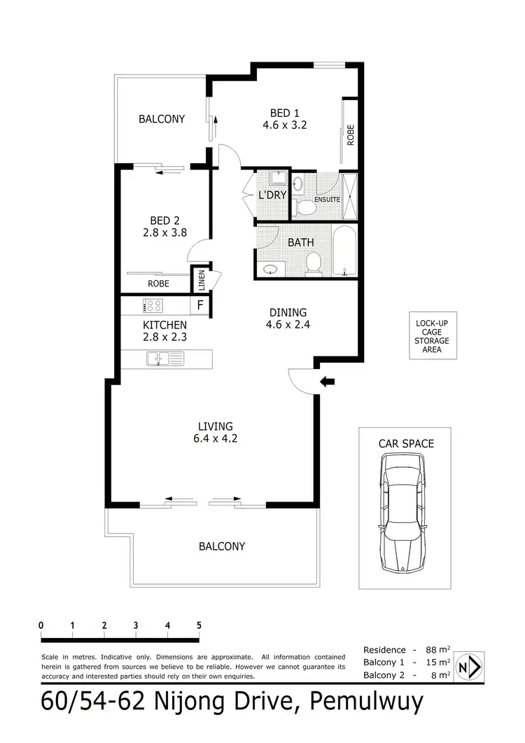 Floorplan of Homely apartment listing, 60/54-62 Nijong Drive, Pemulwuy NSW 2145
