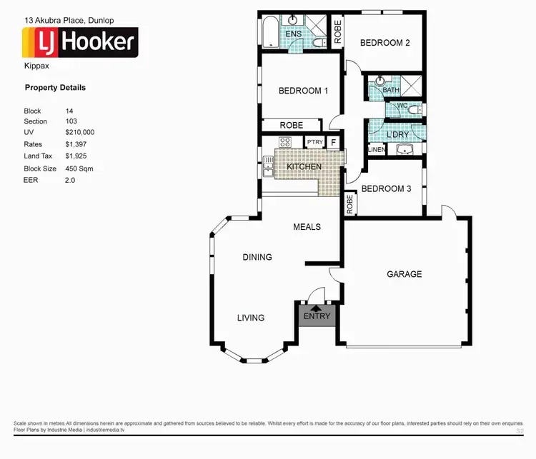 Floorplan of Homely house listing, 13 Akubra Place, Dunlop ACT 2615
