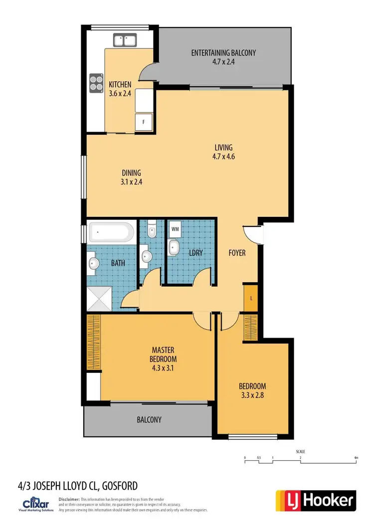 Floorplan of Homely unit listing, 4/3 Joseph Lloyd Close, Gosford NSW 2250