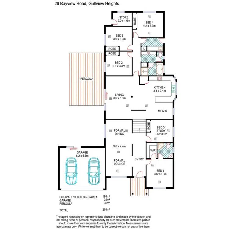 Floorplan of Homely house listing, 26 Bayview Parade, Gulfview Heights SA 5096