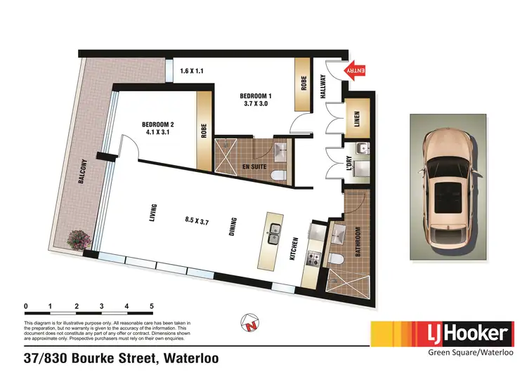 Floorplan of Homely apartment listing, 37/830 Bourke Street, Waterloo NSW 2017