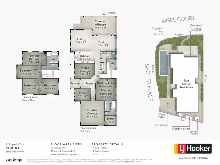 Floorplan of Homely house listing, 1 Rigel Court, Robina QLD 4226