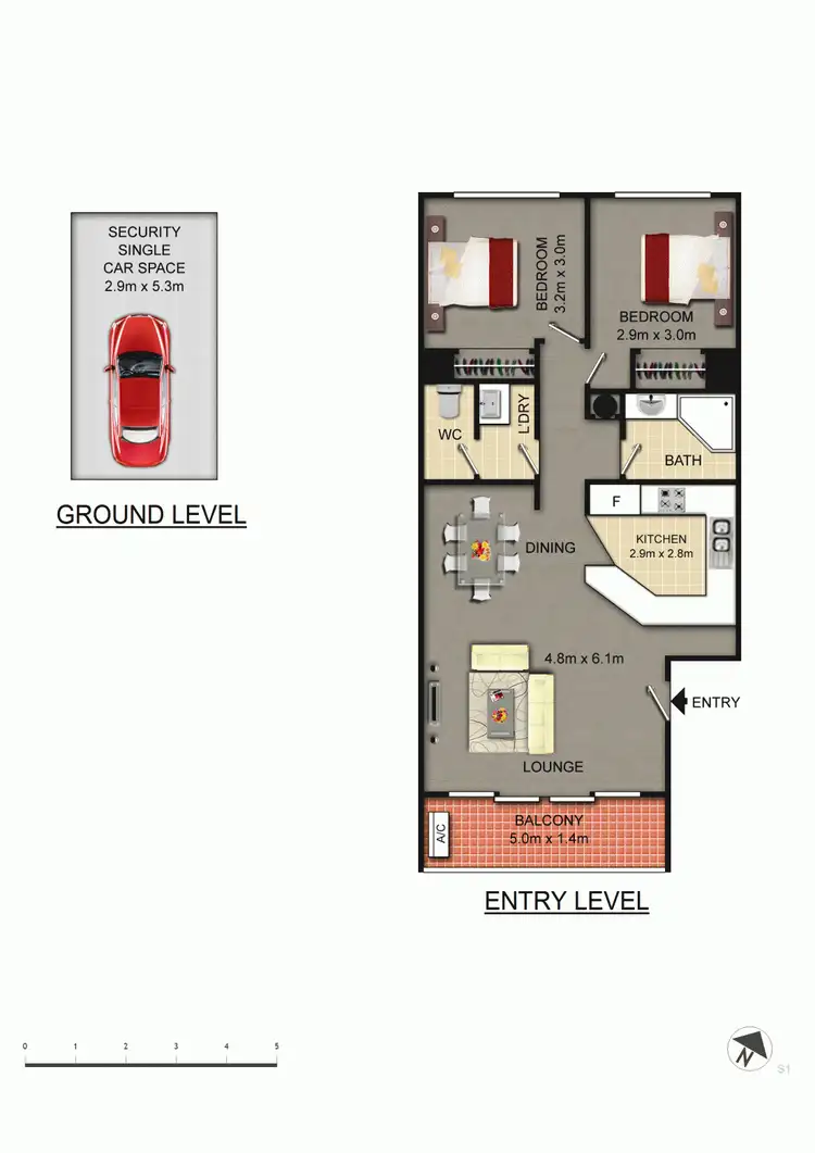 Floorplan of Homely apartment listing, 52/53 McMillan Crescent, Griffith ACT 2603