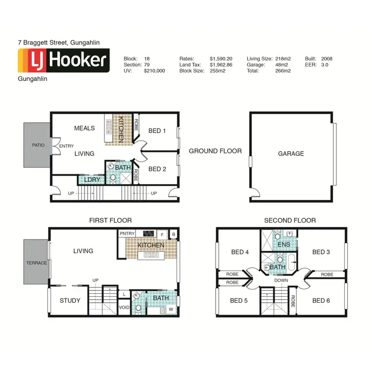 Floorplan of Homely terrace listing, 7 Braggett Street, Gungahlin ACT 2912