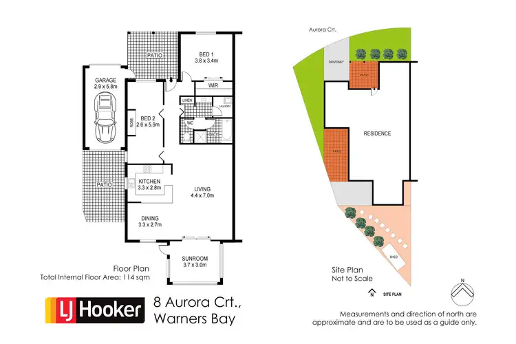 Floorplan of Homely villa listing, 8 Aurora Court, Warners Bay NSW 2282