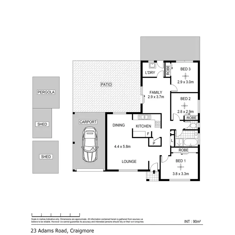 Floorplan of Homely house listing, 23 Adams Road, Craigmore SA 5114