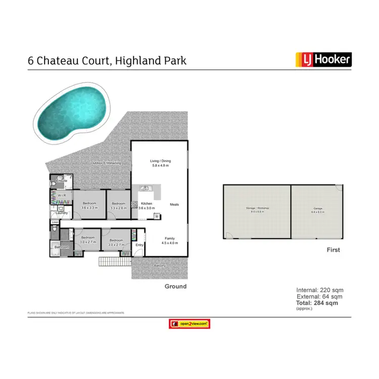 Floorplan of Homely house listing, 6 Chateau Court, Highland Park QLD 4211