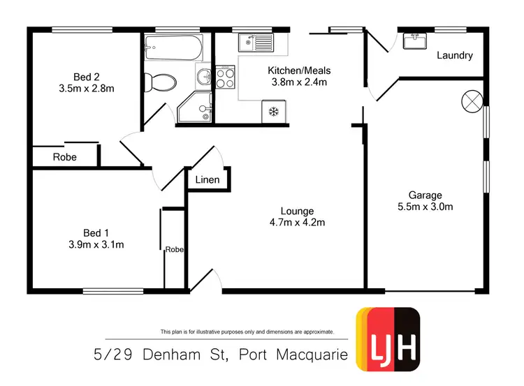 Floorplan of Homely villa listing, 5/29 Denham Street, Port Macquarie NSW 2444