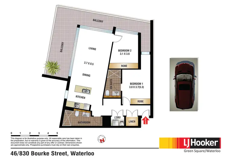 Floorplan of Homely apartment listing, 46/830 Bourke Street, Waterloo NSW 2017