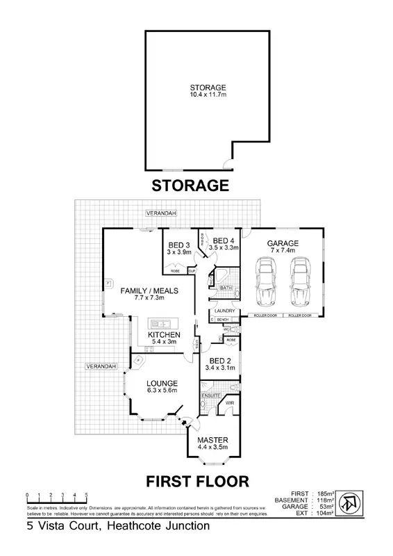 Floorplan of Homely house listing, 5 Vista Court, Heathcote Junction VIC 3758
