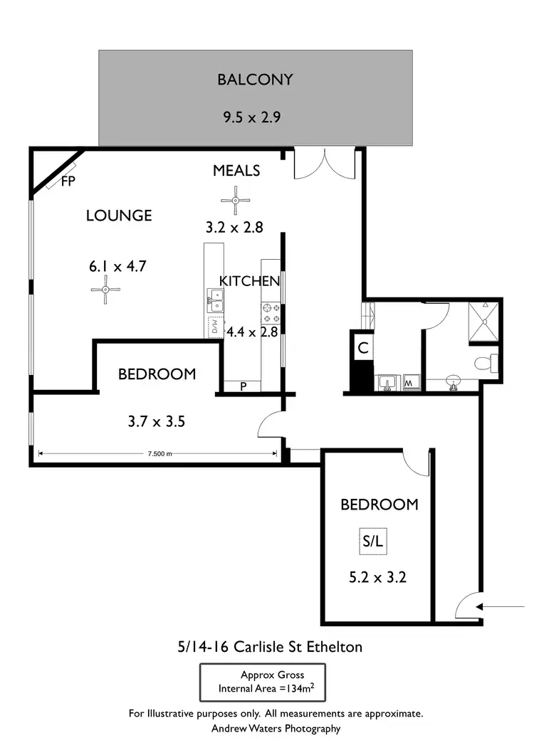 Floorplan of Homely apartment listing, 5/14-16 Carlisle Street, Ethelton SA 5015