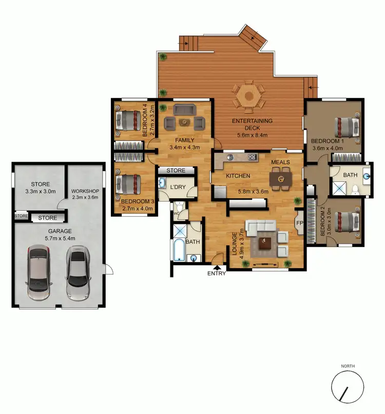 Floorplan of Homely house listing, 53 McConnel Crescent, Kambah ACT 2902