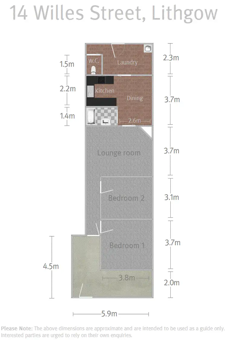 Floorplan of Homely house listing, 14 Willes Street, Lithgow NSW 2790