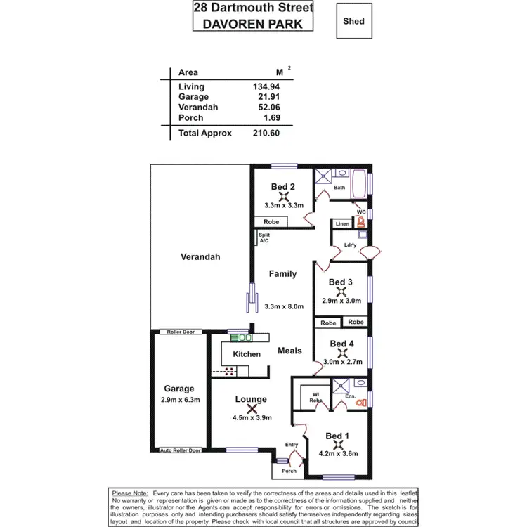 Floorplan of Homely house listing, 28 Dartmouth Street, Davoren Park SA 5113