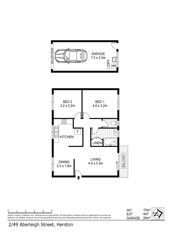 Floorplan of Homely unit listing, 2/49 Aberleigh Street, Herston QLD 4006