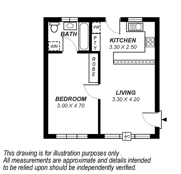 Floorplan of Homely unit listing, 2/72 Duthy Street, Malvern SA 5061