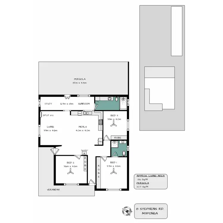 Floorplan of Homely house listing, 8 Stephens Road, Myponga SA 5202