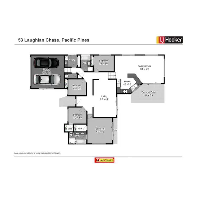 Floorplan of Homely house listing, 53 Laughlen Chase, Pacific Pines QLD 4211