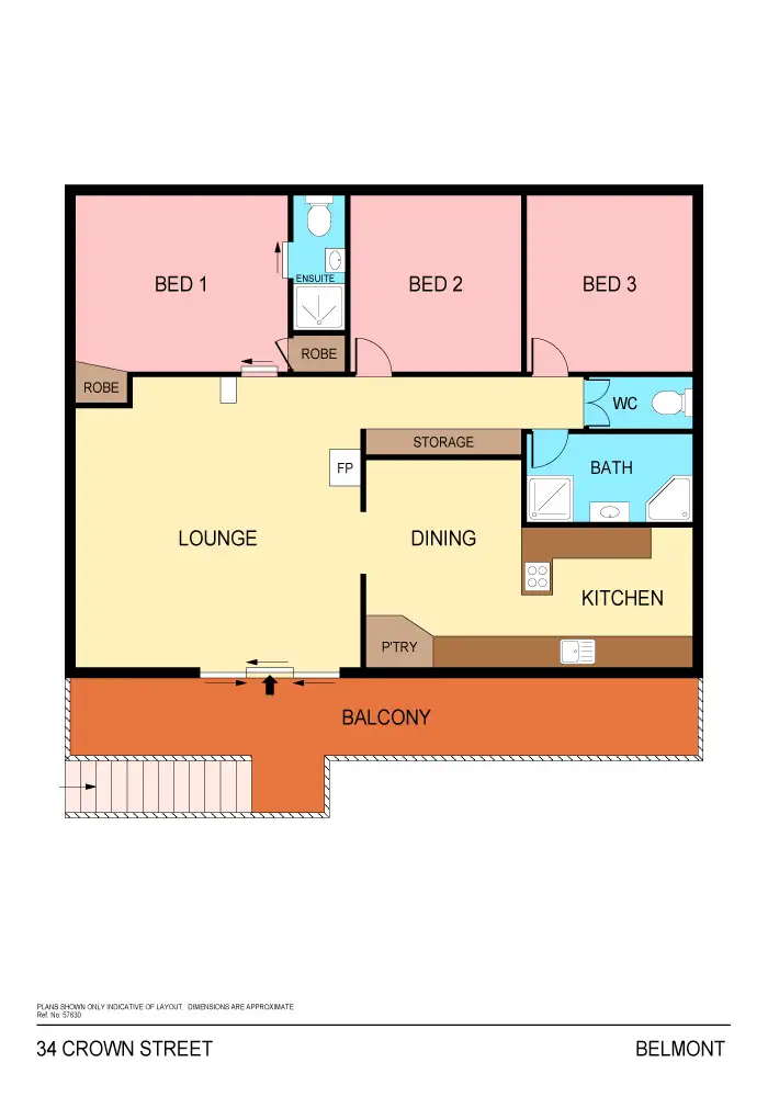 Floorplan of Homely house listing, 34 Crown Street, Belmont NSW 2280