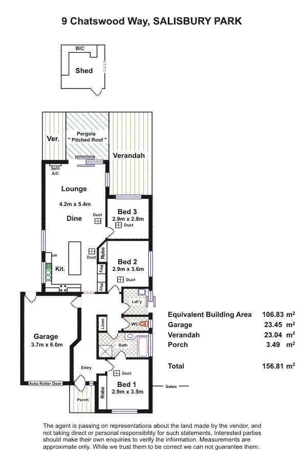 Floorplan of Homely house listing, 9 Chatswood Way, Salisbury Park SA 5109