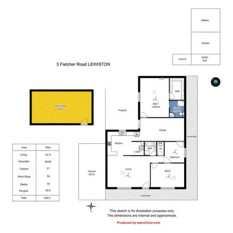 Floorplan of Homely house listing, 3 Fletcher Road, Lewiston SA 5501