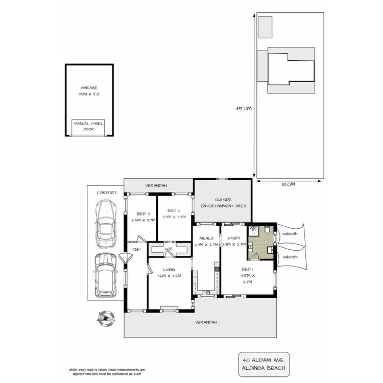 Floorplan of Homely house listing, 40 Aldam Avenue, Aldinga Beach SA 5173