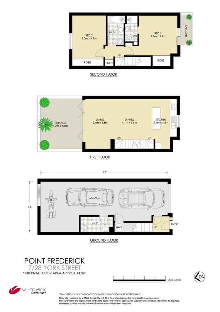 Floorplan of Homely townhouse listing, 7/28 York Street, Point Frederick NSW 2250
