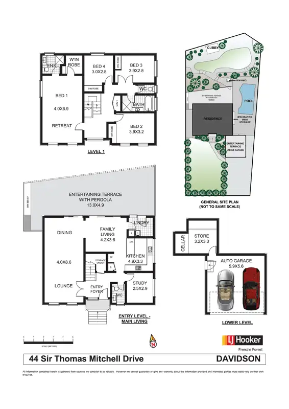 Floorplan of Homely house listing, 44 Sir Thomas Mitchell Drive, Davidson NSW 2085